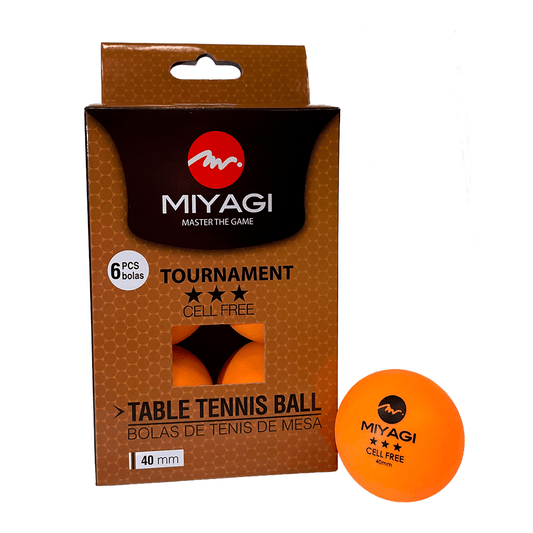 Bolas de Tenis de Mesa Tournament 3 Estrellas TT - 9903 - MIYAGI COLOMBIANaranja
