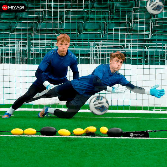 Línea de piso para deflectar balón Miyagi: entrenamiento avanzado para arqueros modernos - MIYAGI COLOMBIA