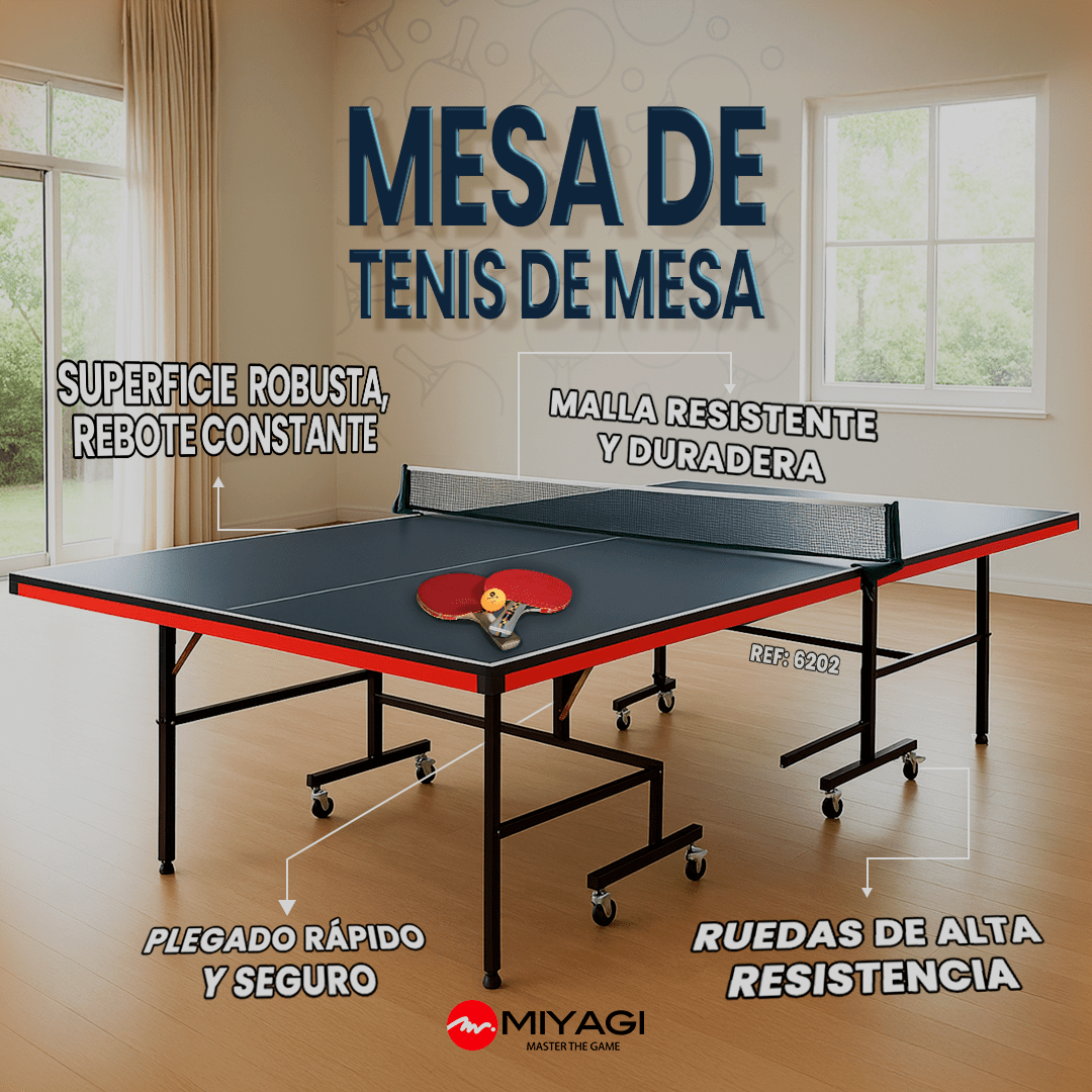 Mesa De Tenis 18MM Plus En MDF M6202-18 - MIYAGI COLOMBIA