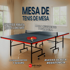 Mesa De Tenis 18MM Plus En MDF M6202-18 - MIYAGI COLOMBIA