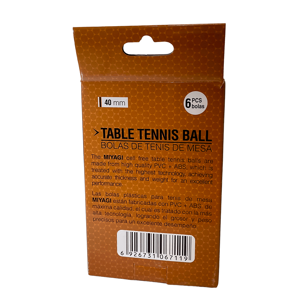 Bolas de Tenis de Mesa Tournament 3 Estrellas TT - 9903 - MIYAGI COLOMBIABlanco