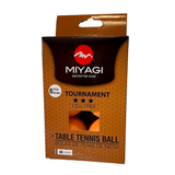 Bolas de Tenis de Mesa Tournament 3 Estrellas TT - 9903 - MIYAGI COLOMBIANaranja