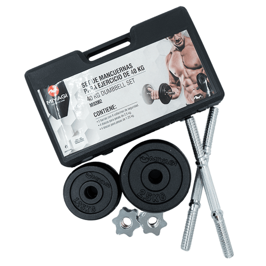 Set Mancuernas 35CM Con Discos 40L M92062 - 19 - MIYAGI COLOMBIA