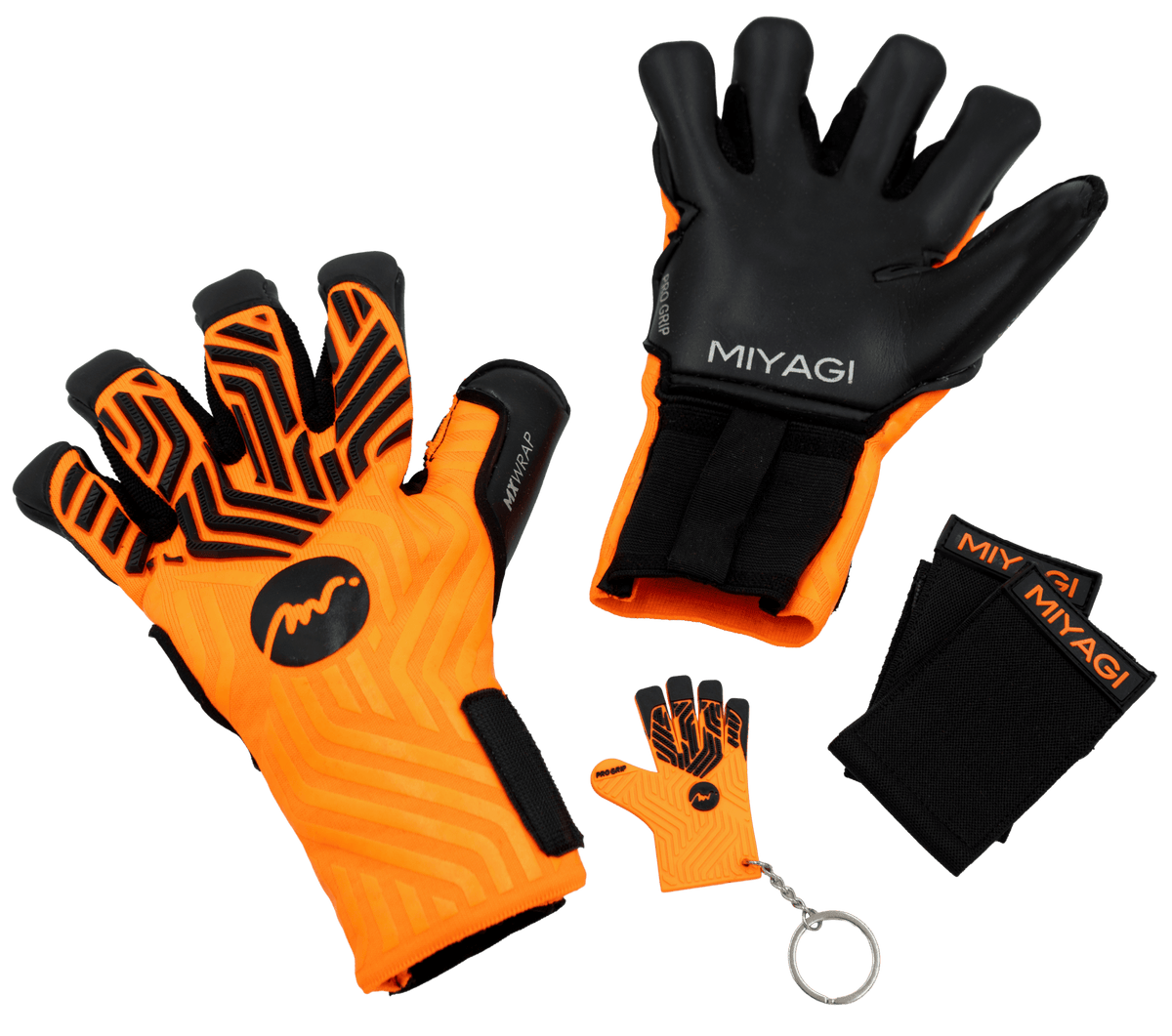 Guantes de Arquero Profesional Miyagi MG021 - MIYAGI COLOMBIANaranja