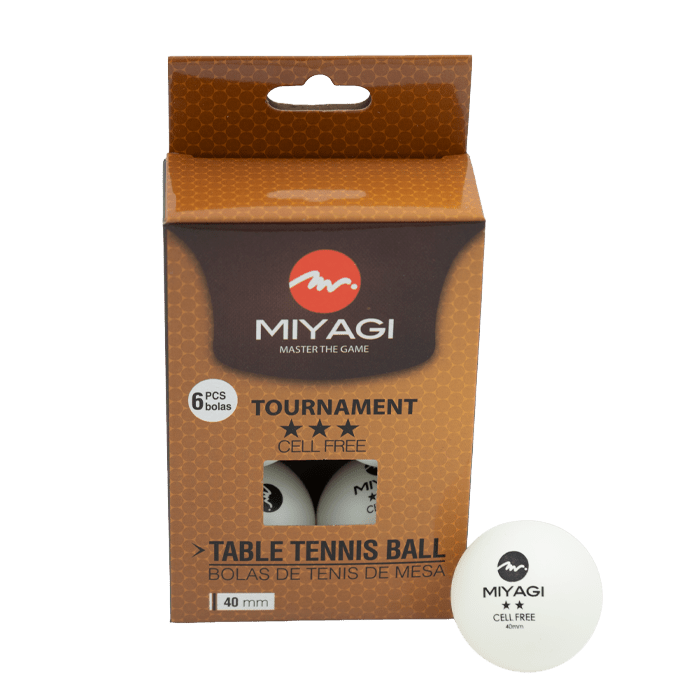 Bolas de Tenis de Mesa Tournament 3 Estrellas TT - 9903 - MIYAGI COLOMBIANaranja