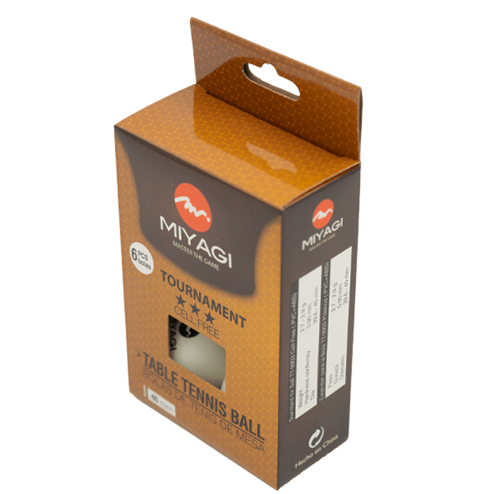 Bolas de Tenis de Mesa Tournament 3 Estrellas TT - 9903 - MIYAGI COLOMBIANaranja
