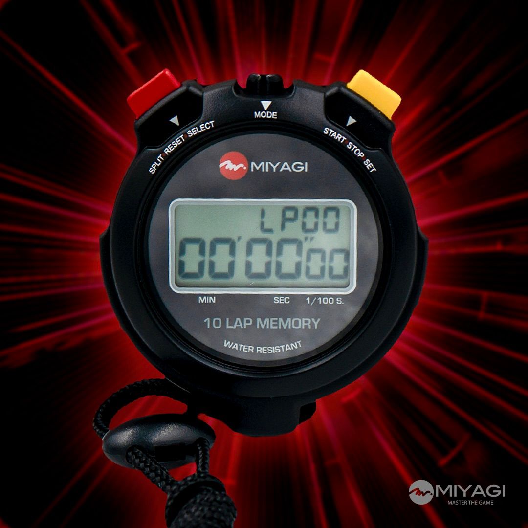 Cronómetro Digital con Memoria 10 Vueltas Miyagi MG021 - MIYAGI COLOMBIANegro