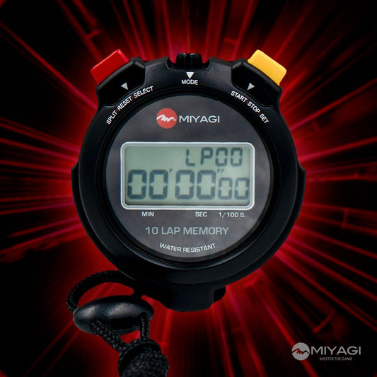 Cronómetro Digital con Memoria 10 Vueltas Miyagi MG021 - MIYAGI COLOMBIANegro