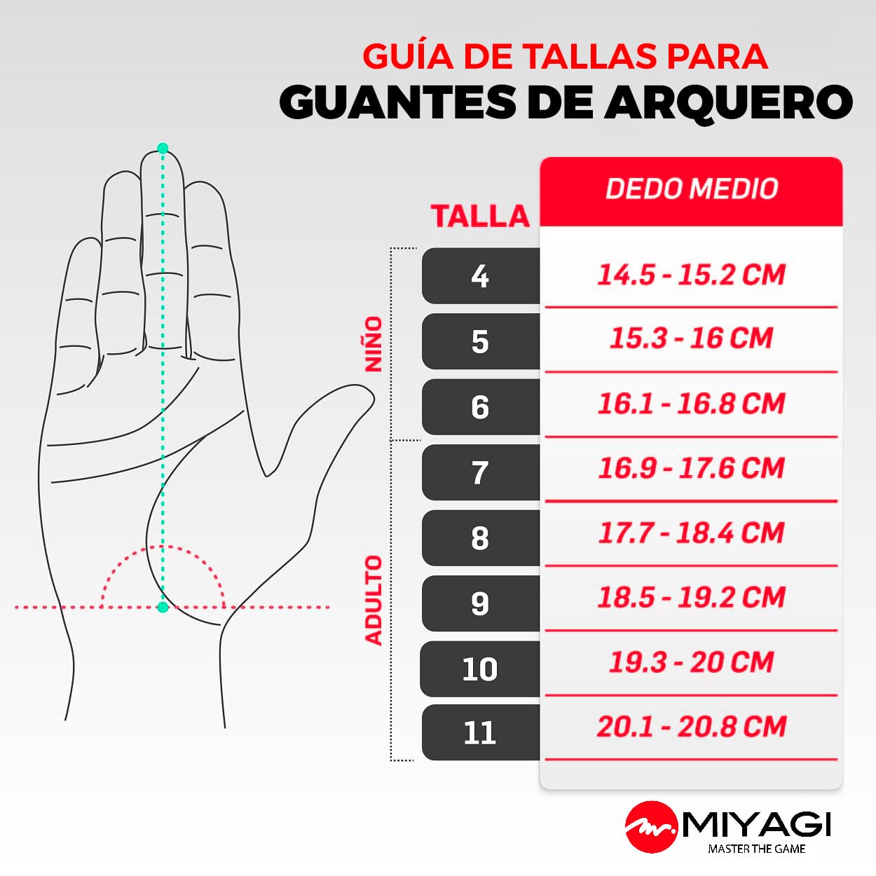 Guante Arquero MG014AF - MIYAGI COLOMBIAAma/Ne