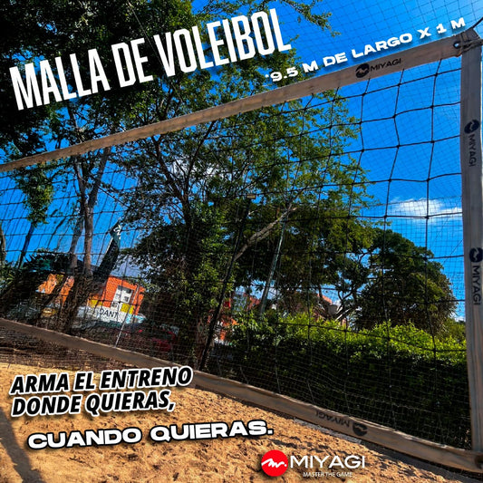 Malla Voleibol En Nylon Entrenamientos Competencia - MIYAGI COLOMBIANegro