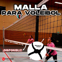 Malla Voleibol En Nylon 12MA02 - MIYAGI COLOMBIANegro
